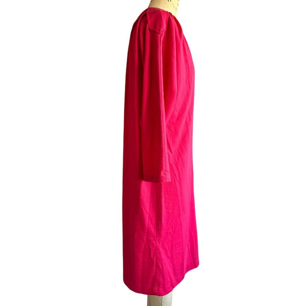 Vintage Womens Dress Sie Medium Petite Pink Long Sleeve Modest Classic - Picture 3 of 7